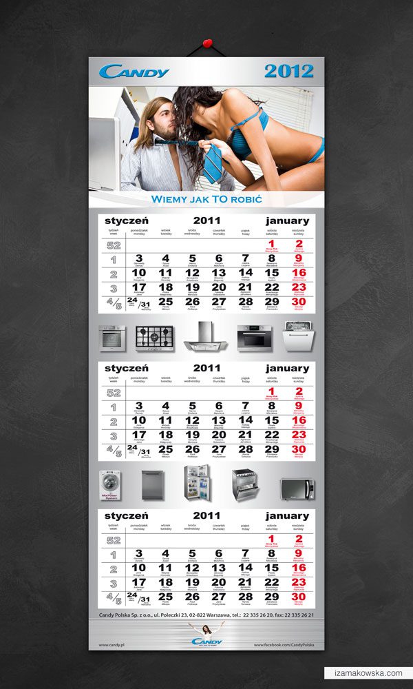 Kalendarz 3-dzielny 2012