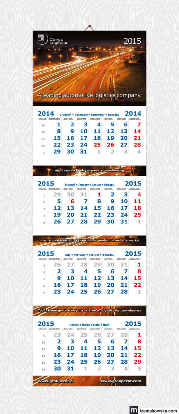 Kalendarz 4-dzielny 2015